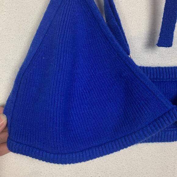 Savage x Fenty womens 2x blue bralette Ms minx knit strappy tie bra casual - Picture 10 of 12